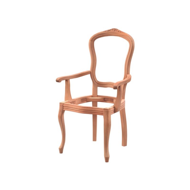 İtalyan Oymalı Kollu Sandalye