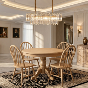 Yuvarlak Ahşap Masa Takımı